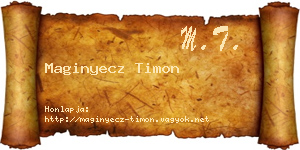 Maginyecz Timon névjegykártya